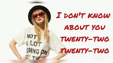 Taylor swift 22 lyrics - Exclusive. 2/22/2024 2:34 PM PT. Getty/9News. Taylor Swift and Travis Kelce 's Sydney Zoo date was cute and all ... but PETA says they should've been mindful of …